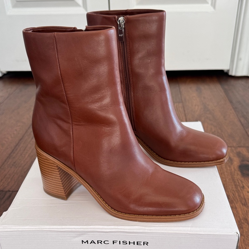 Marc Fisher Lysia Boots - Cognac 8